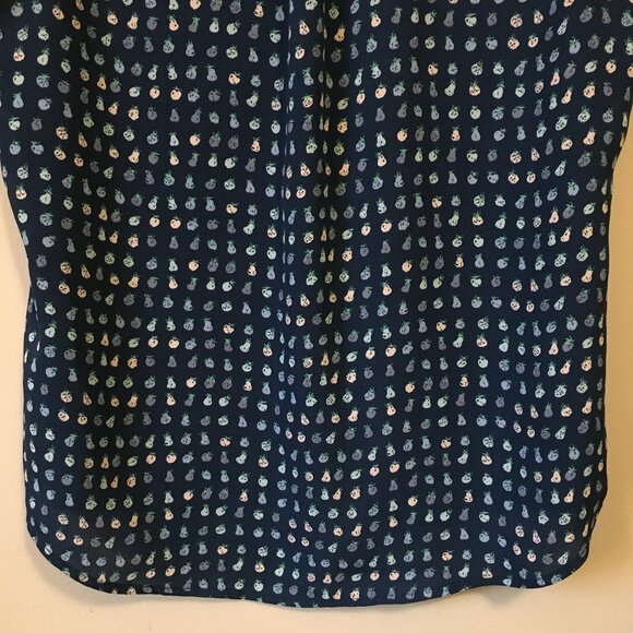 Tiny Blue Fruit Sleeveless Blouse - Picture 6 of 12